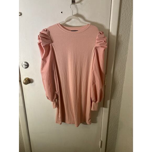 Shein Curve Ribbed Knit Ruched Gigot Sleeve Dress size 3XL Plus Size Castlecore - Picture 5 of 11